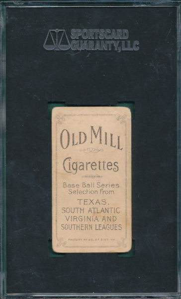1909-1911 T206 Thebo Old Mill Cigarettes SGC 30 *Southern League*