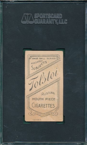 1909-1911 T206 Seymour, Portrait Tolstoi Cigarettes SGC 20 