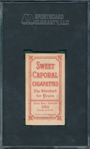 1909-1911 T206 McQuillan, Batting, Sweet Caporal Cigarettes SGC 60