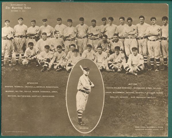 1909-13 M101-2 New York Giants Team Sporting News Insert