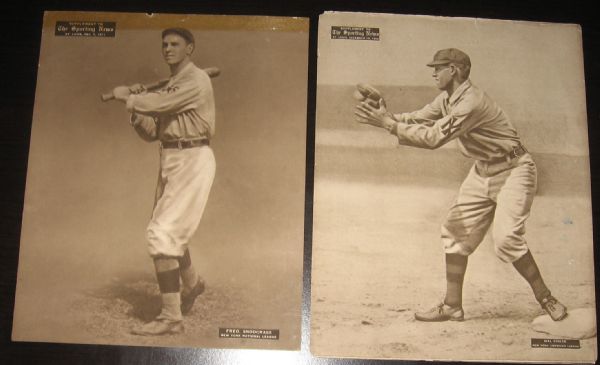 1909-13 M101-2 New York Giants Lot of (6) W/ McGraw, Sporting News Insert