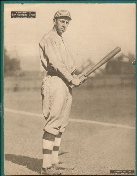 1909-13 M101-2 Philadelphia Athletics Lot of (4) W/ Collins, Sporting News Insert