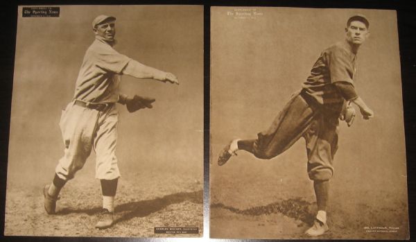 1909-13 M101-2 Lot of (2) W/ Wagner & Lavender, Sporting News Insert