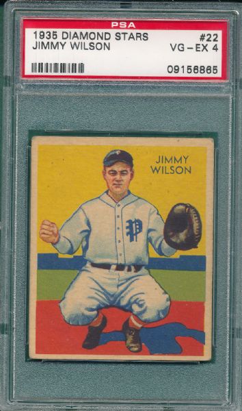 1934-36 Diamond Stars #22 Jimmy Wilson PSA 4