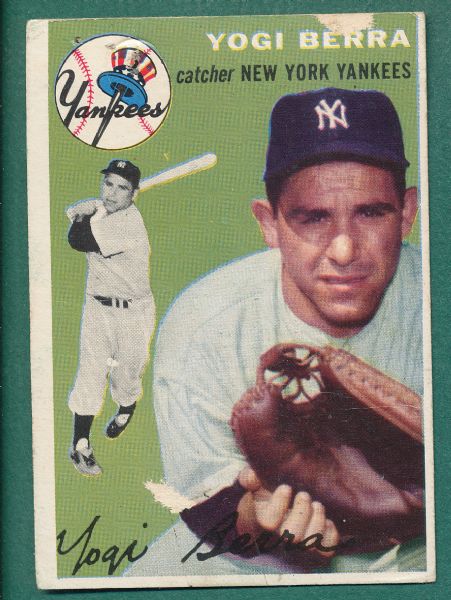 1953 Topps #27 Campanella & 1954 #50 Yogi Berra (2 Card Lot