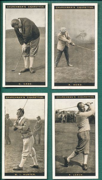 1928 Churchman's Cigarettes Famous Golfers, Lot of (5)