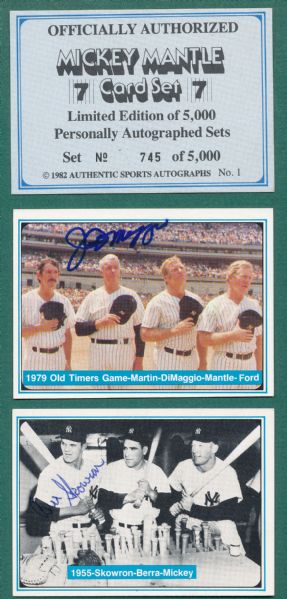 1982 Mickey Mantle Card Set Authentic Sports Autographs 745/5000
