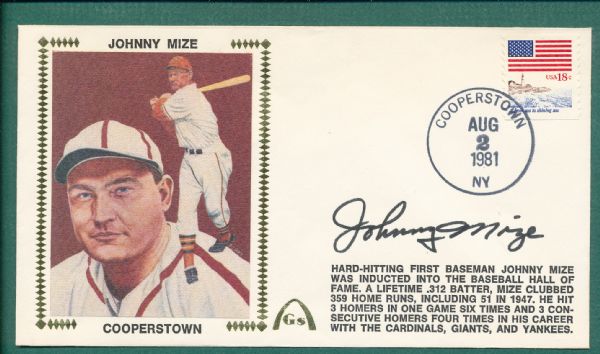 1980-81 Gateway Stamp Envelope Lot of (2) W/ Duke Snider & Mize *Autograph*