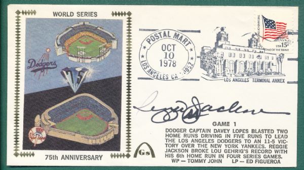 1978 Gateway Stamp Envelope World Series 75th Anniversary W/ Jackson, Cey & Nettles *Autographs* Lot of (3)