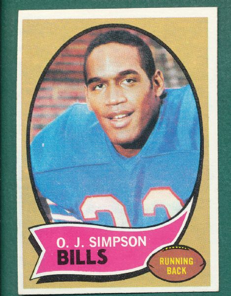 1970 Topps Football #90 O. J. Simpson, Rookie