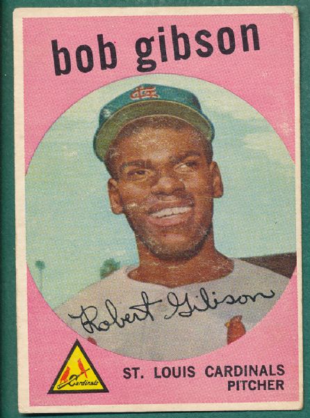 1959 Topps #514 Bob Gibson *Rookie, High #*