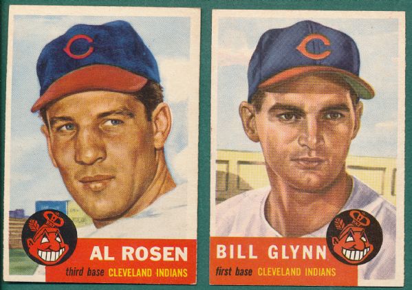 1953 Topps (8) Card Lot W/ Rosen