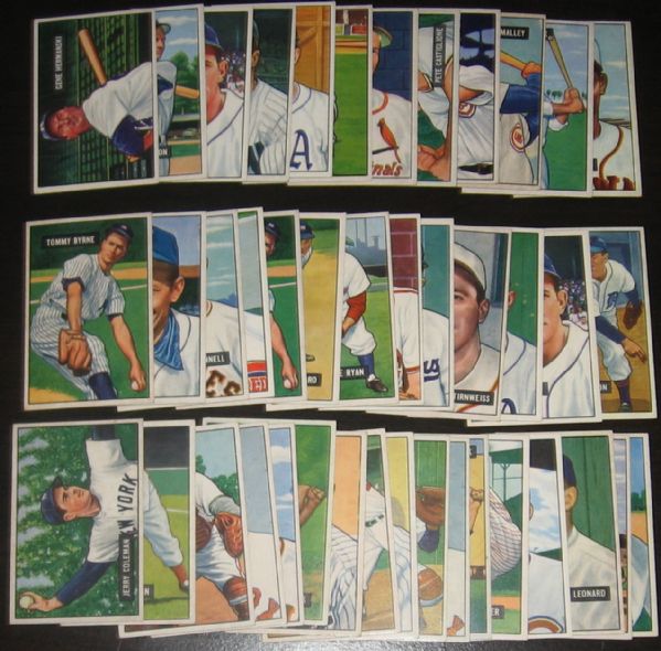 1951 Bowman (48) Card Lot W/ Bob Lemon *Crease Free*