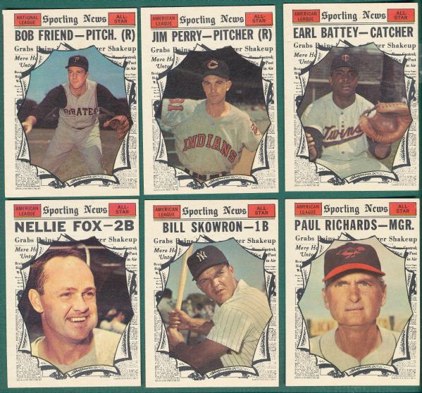 1961 Topps Lot of (7) All Stars W/ B. Robinson *High Numbers*