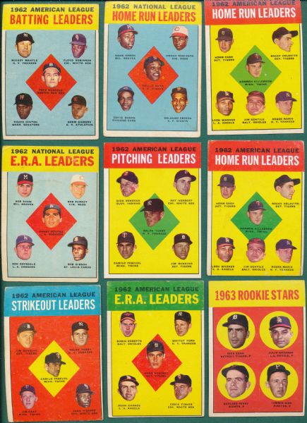 1963 Topps Lot of (87) W/ Snider