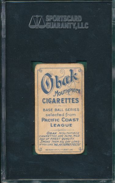 1909 T212-1 Henley Obak Cigarettes, Framed SGC 30 