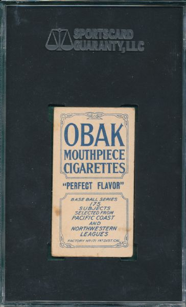 1910 T212-2 Roth Obak Cigarettes SGC 40