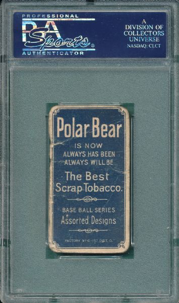 1909-1911 T206 Beckley Polar Bear Tobacco PSA 1