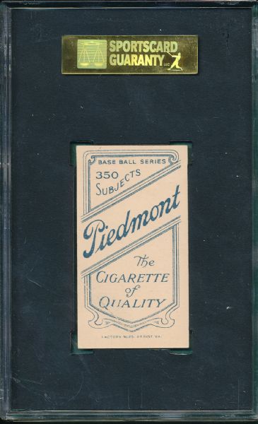 1909-1911 T206 Dubuc Piedmont Cigarettes SGC 50 *Presents Better*