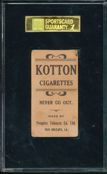1911-16 T216 Shean Kotton Cigarettes SGC 20
