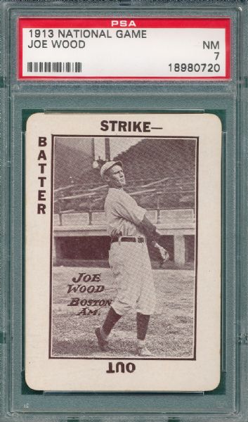 1913 National Game Joe Wood PSA 7