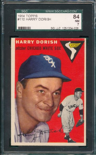 1954 Topps #110 Harry Dorish SGC 84