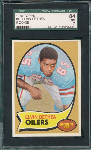 1970 Topps #43 Elvin Bethea Rookie SGC 84