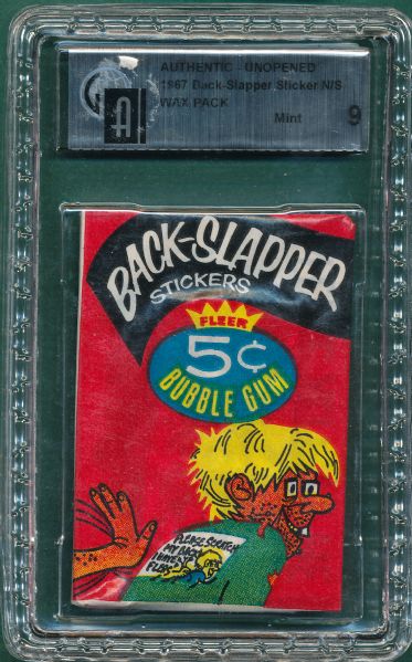 1967 Fleer Back-Slapper Stickers Pack GAI 9