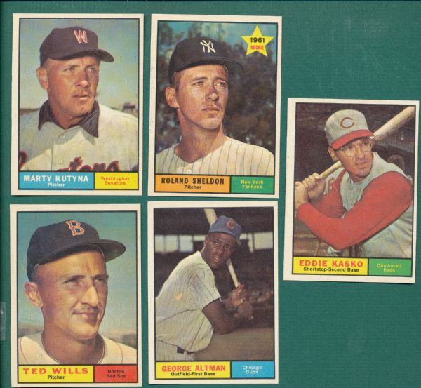 1961 Topps Lot of (6) W/ Wilhelm *High Numbers*