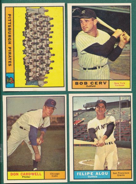 1961 Topps Lot of (13) W/ Pirates Team *High Numbers*
