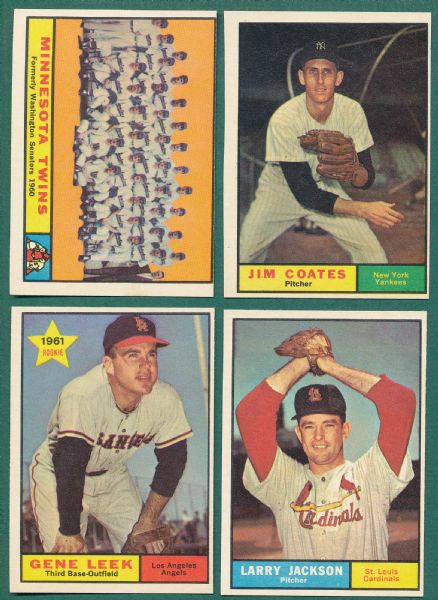 1961 Topps Lot of (13) W/ Twins Team *High Numbers*