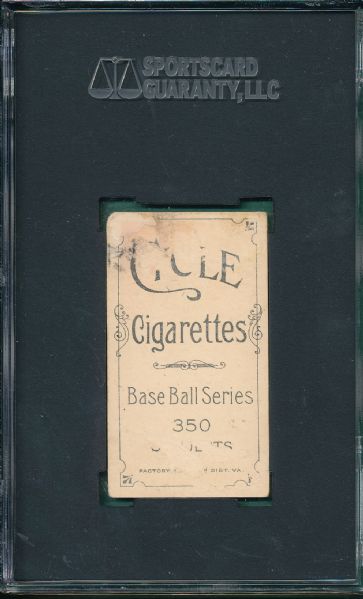 1909-1911 T206 McGann Cycle Cigarettes SGC 10 *Only One Other Graded*
