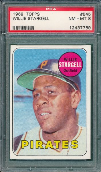1969 Topps #545 Willie Stargell PSA 8
