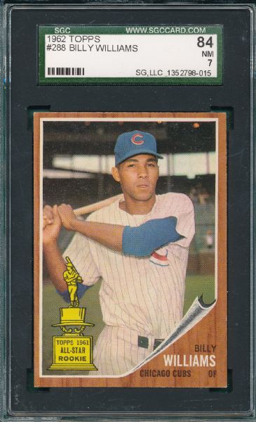 1962 Topps #288 Billy Williams SGC 84
