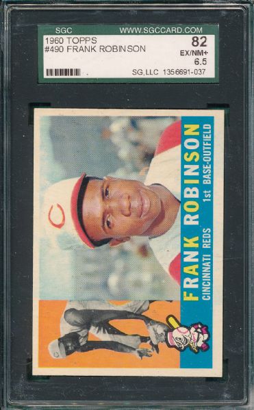1960 Topps #490 Frank Robinson SGC 82