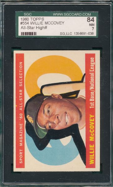 1960 Topps #554 Willie McCovey AS SGC 84 *High #*