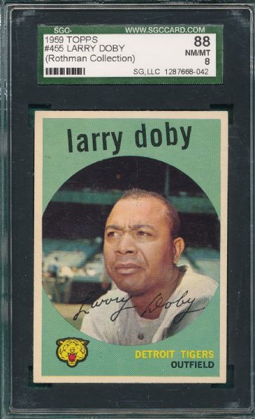 1959 Topps #455 Larry Doby SGC 88