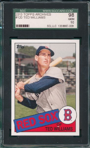 2013 Topps #120 Ted Williams SGC 98 *Gem Mint*