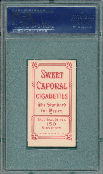 1909-1911 T206 Clarke, Portrait, Sweet Caporal Cigarettes PSA 5