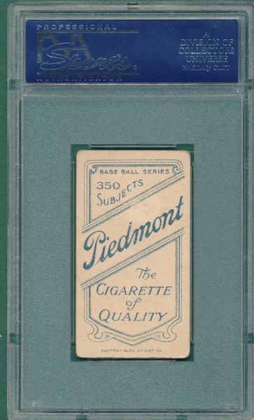 1909-1911 T206  Johnson, Hands at Chest, Piedmont Cigarettes PSA 3