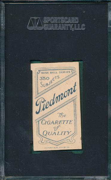 1909-1911 T206 Bresnahan, Bat, Piedmont Cigarettes SGC 55