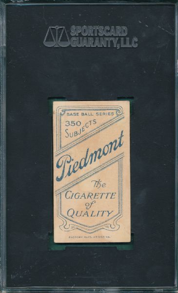 1909-1911 T206 Smith, Sid,  Piedmont Cigarettes SGC 55 *Southern League*