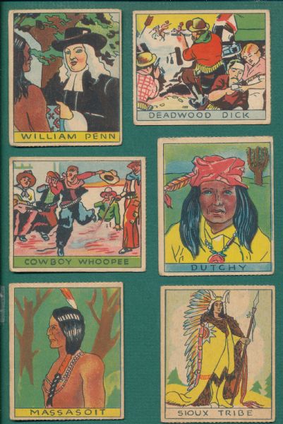 1930s R128 Western Series of 48,  (7) Card Lot 