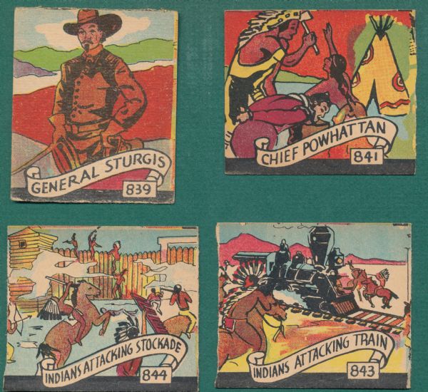 1930s R131 Western Series of 48,  W/ General Sturgis (4) Card Lot 