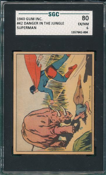 1940 Gum Inc., Superman #42 Dangers in the Jungle SGC 80