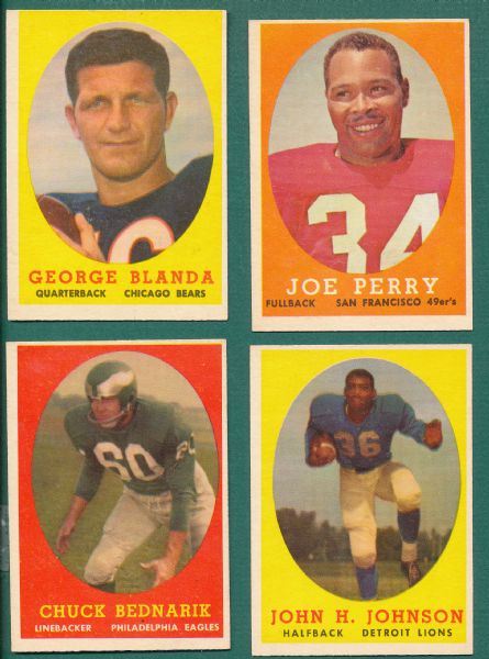 1958 Topps FB (16) Card Lot W/ Blanda