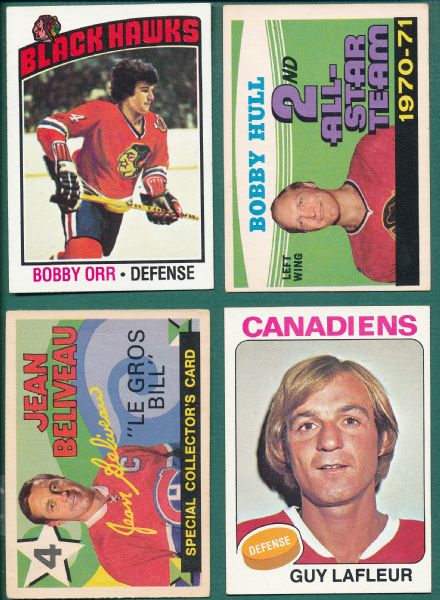 1971-76 Topps & O-Pee-Chee HCKY (10) Card Lot W/ Orr