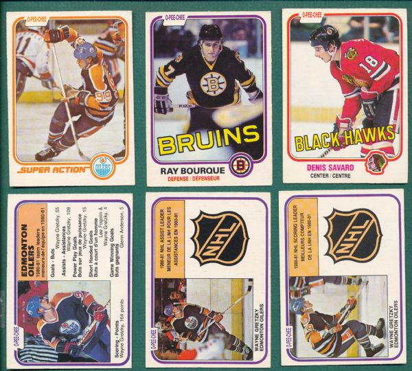 1981 O-Pee-Chee HCKY (9) Card Lot W/ Gretzky, Coffey, & Kurri