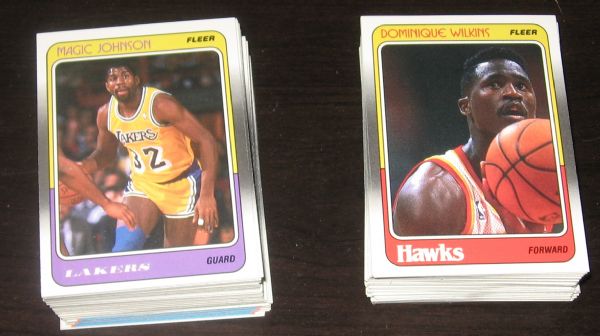 1988-89 Fleer Basketball Complete Set (132) W/ Pippen, Stockton & Miller Rookies