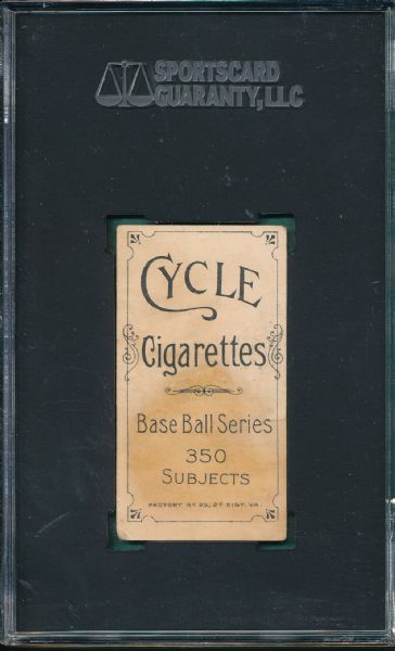 1909-1911 T206 Lattimore Cycle Cigarettes SGC 20